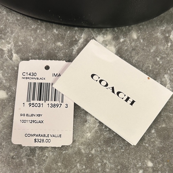 Coach Black and Brown Signature Crossbody Bag - Picture 6 of 6